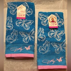 Dolly Butterfly Kitchen Towels - Teal & Pink (Set of 2)